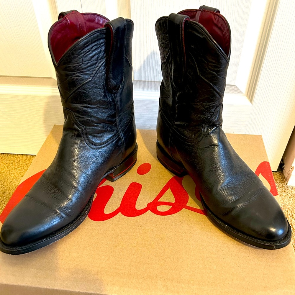 Chisos No 6 Cowboy Boots Magic Black 10D